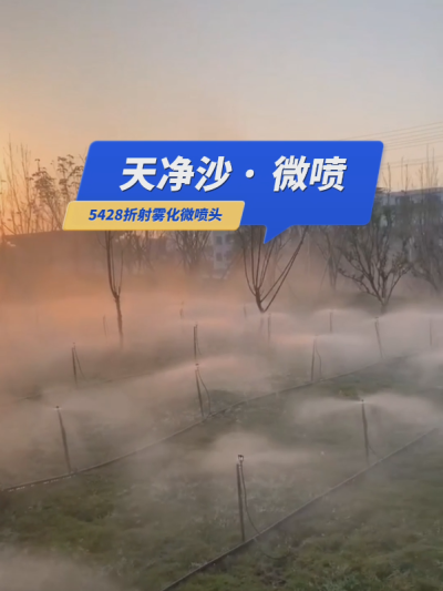【天净沙&middot;微喷】枯藤老树昏鸦，草地仙境人家，地插微喷雾化，夕阳西下，灌溉，你问，我答！#5428折射雾化微喷头 #微喷 #华维集团