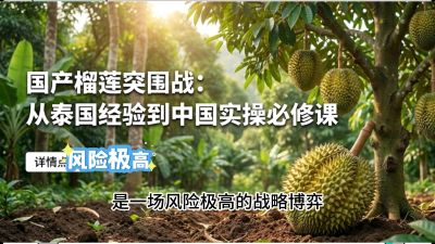 第一节：榴莲突围战：选址决策指南，告别赌运气，用硬指标圈定&ldquo;优生，课程：《国产榴莲突围战：从泰国经验到中国实操的8堂必修课（高阶实战版）》