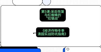 第5节：【柑橘清园】采后恢复与红蜘蛛的&ldquo;拉锯战&rdquo;，课程：《经济作物冬季清园&middot;实战防坑指南》#识农AI