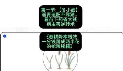 第一节：【冬小麦】返青追肥不靠猜，看苗下药省大钱